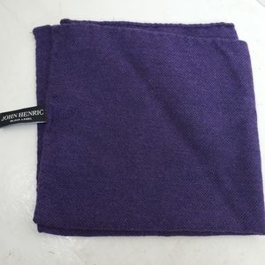 John Henric Purple cashmere pocket square